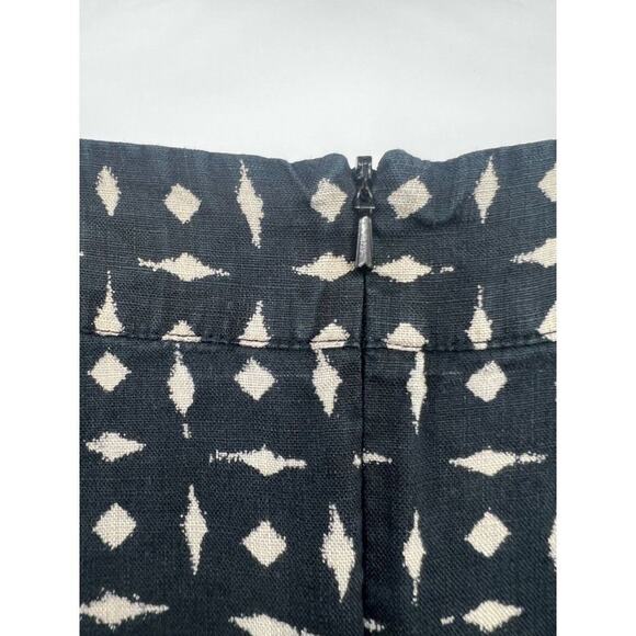 J Jill Geometric Black Small Petite Scoop Neck Linen Shift Mini Dress Size XS - Picture 7 of 8